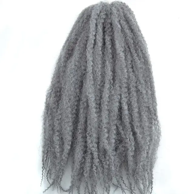 Afro Kinky Marley Braids Hair Twist Crochet Braids Hair 18 Chorliss Synthetic Braiding Hair Brown Bug Black White Hair Bulk