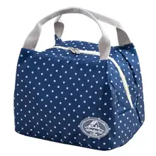 2018 Insulated Cold Canvas Stripe Picnic Carry Case Thermal Portable font b Lunch b font font