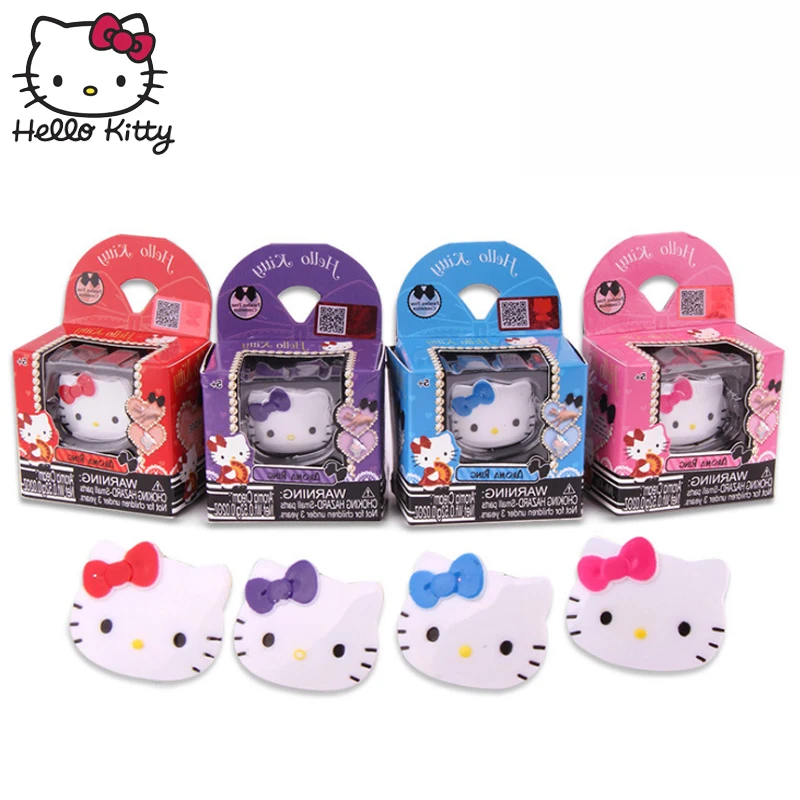 

Hello Kitty 2019 New Makeup Toys Girls Pretend Play Charming Aroma Ring Safe Non-Toxic Makeup Kit Toy Sets Kids Best Gifts