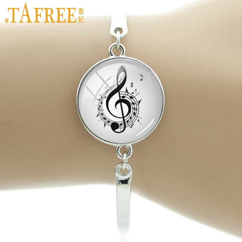 Винтажный Браслет TAFREE с музыкальными нотами красивые музыкальные сердца