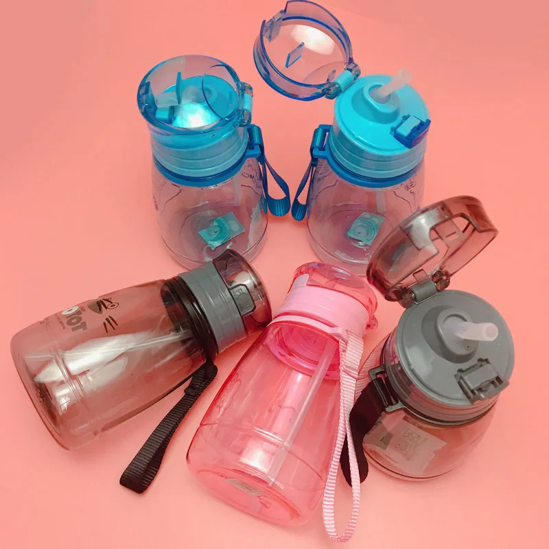 Экологичные детские бутылки для питьевой воды с героями мультфильмов BPA, пластиковая соломинка, детская бутылка, детский чайник, Спортивная бутылка