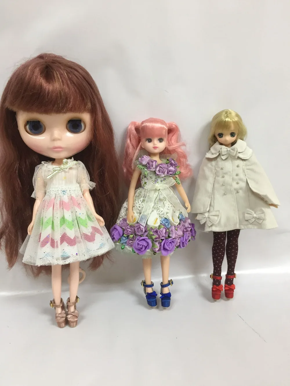 2Doll Ankle Belt Shoes Flat Shoes for 1/6 Azone Licca Blythe Dolls Dress up 
