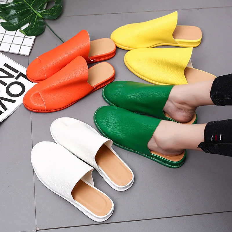 

Woman Shoes Luxury Slides Slippers Women Summer Peep Toe Loafers Designer Sliders 2019 Flat Rome Fashion Rubber PU Basic