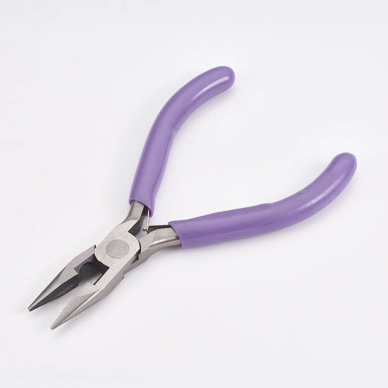 Pandahall Carbon Steel Jewelry Pliers Needle Nose Pliers Polishing Jewelry Making Tools 12x8.1x0.9cm