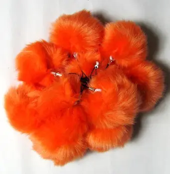 

Free shipping orange color fake fur ball for phones synthetic fur ball new ball
