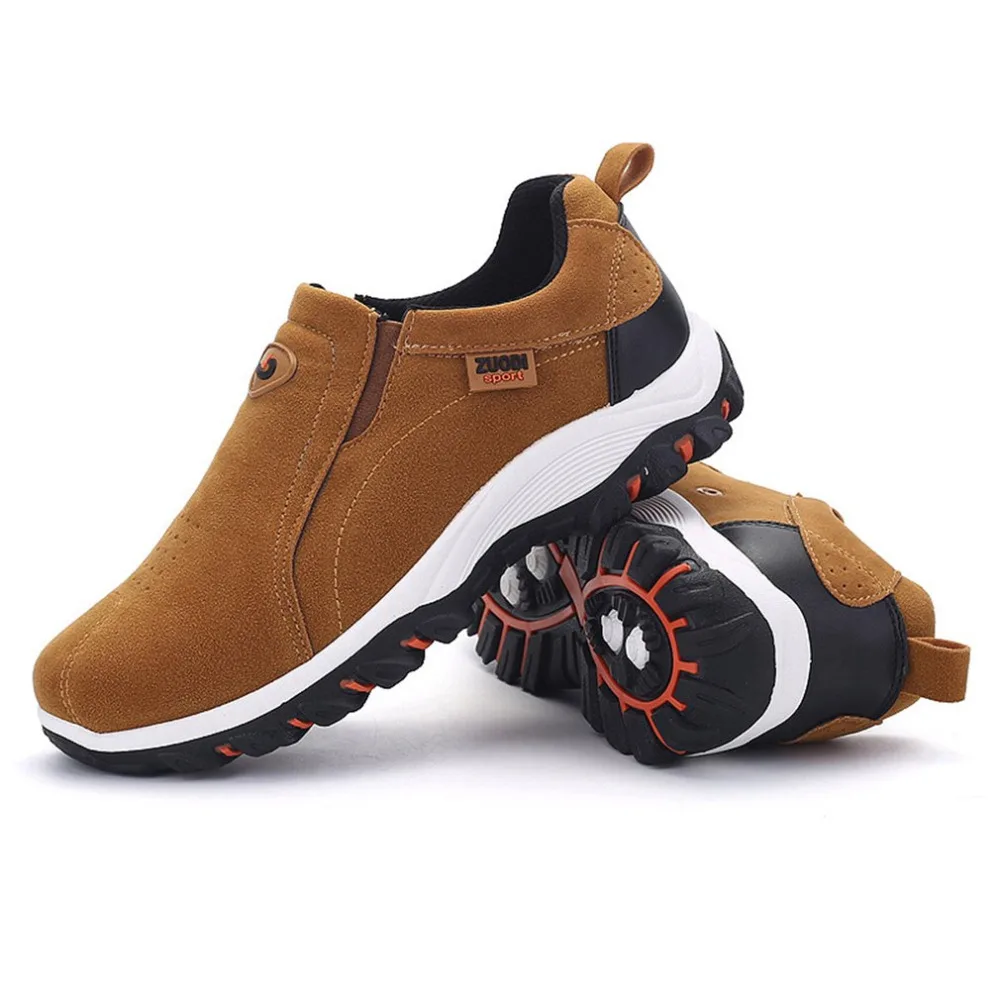 Outdoor Climbing Man Suede Shoes Hiking Anti slip Sole