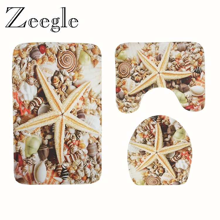 

Zeegle Microfiber Bathroom Mat 3pcs Bath Carpet Non-slip Mat for Toilet Memory Foam Bath Rugs Absorbent Bath Mat Bathroom Rug
