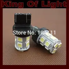100x высокое качество светодиодный автомобильный Стайлинг освещение T20 W21/5 W 13smd 7443 13 светодиодный S SMD 5050 стояночный тормоз с дышащей сеткой; легкие