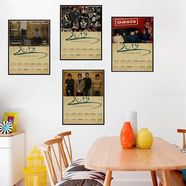 Best Price Vintage poster OASIS rock band singer poster comic kraft paper 2019 Calendar Poster Bar Cafe Living Room Dining room Decorative Best Price Vintage poster OASIS rock band singer poster comic kraft paper 2019 Calendar Poster Bar Cafe Living Room Dining room Decorative