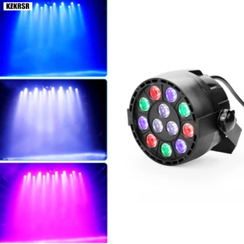 

KZKRSR AC85-265V Mini 12Leds Par Laser Stage Light 36W RGBW DMX512 7CH Sound Control Lamp for Club DJ Show Home Party Ballroom