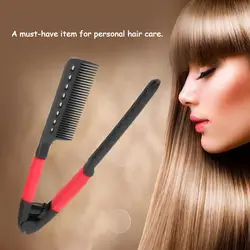 Выпрямитель для волос Расческа выпрямитель для волос с расчёской щёткой V Форма складной салон волос платье стайлер для укладки волос щетка