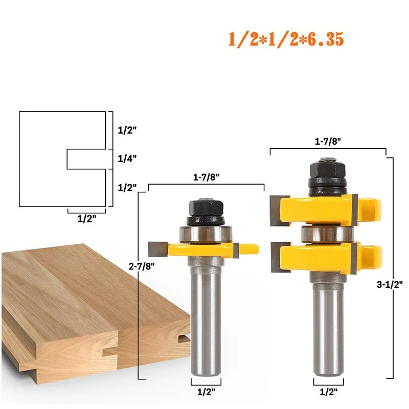 08 MPT Wood Router Bit Straight Mill Trimmer Cleaning Flush Trim Corner Round Cove Box Bits Tools Milling Cutter Woodworking Bit