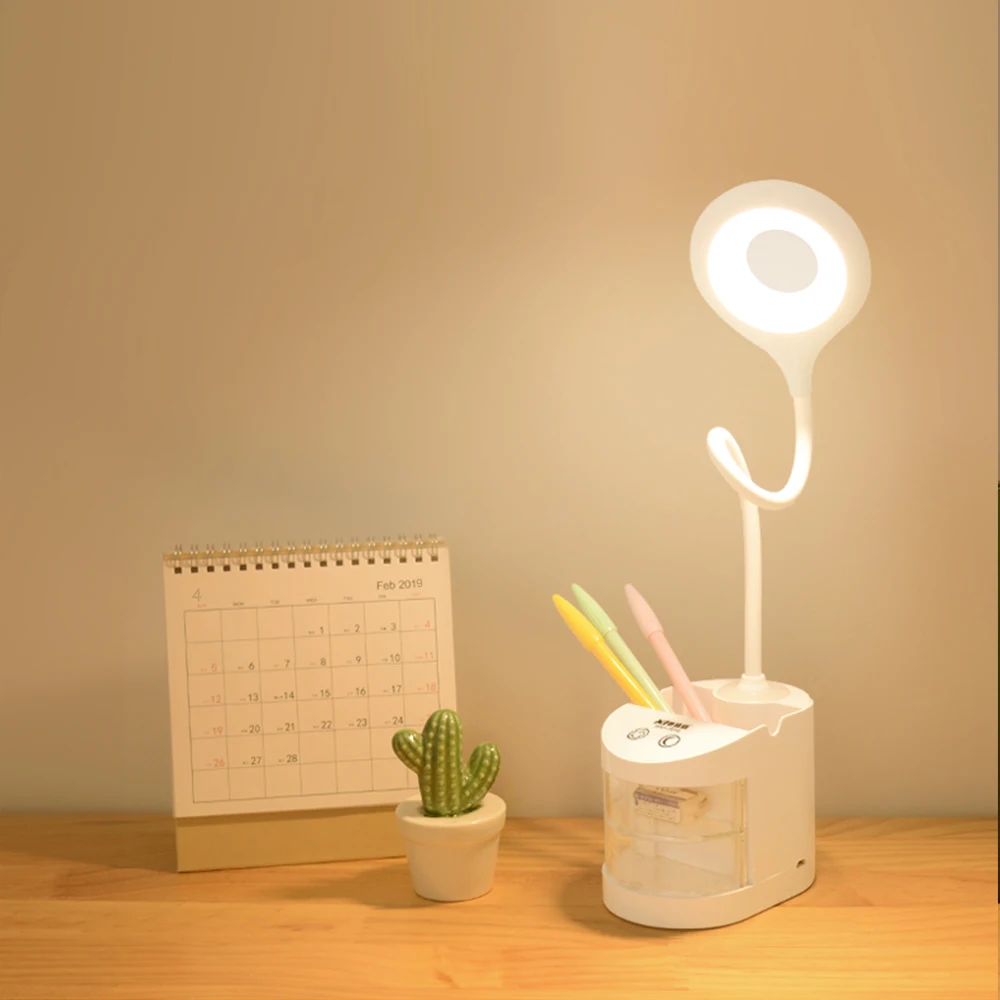 

Eye Protect LED Desk Lamp Reading Study Table Light 3 Level Dimmable USB Rechargeable Touch Sensor Bedside Room Lamp Night Light