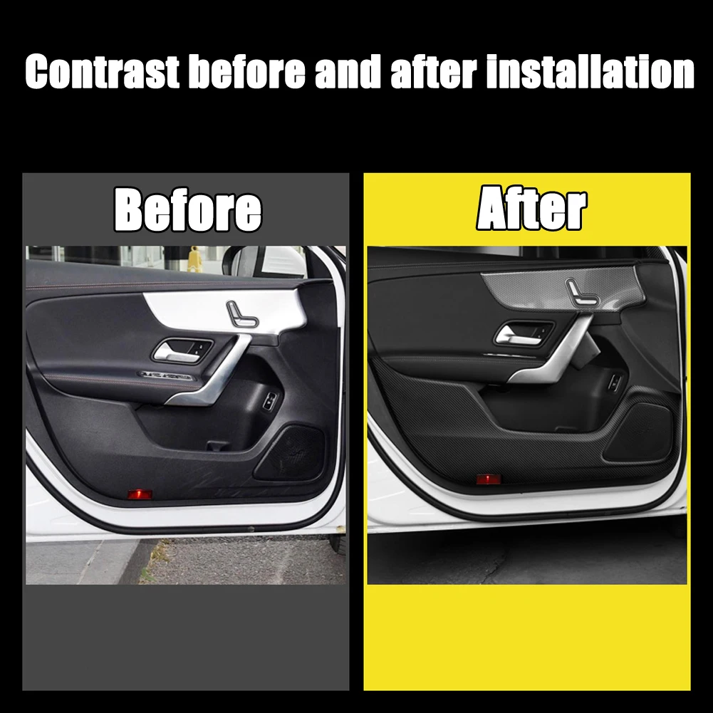 For Mercedes Benz A Class W177 V177 2019+ Car Protector Side Edge Protection Pad Anti-kick Door Mat