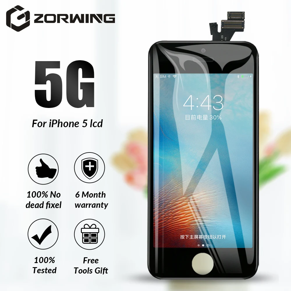 Класс AAA LCD для iPhone 5 5S дисплей сенсорный экран дигитайзер Замена полная сборка Lcd