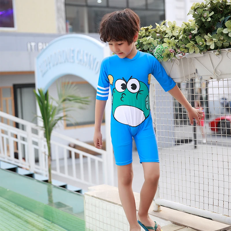 Boys One Piece Swimsuit Kids Print Cartoon Children's Swimwear UPF50+ Bathing Swimming Suit for