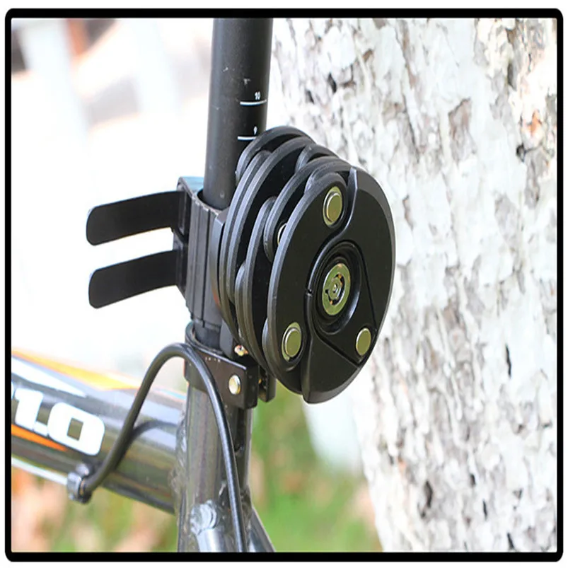 2018 New Strong Security Anti-theft Bicycle Lock Chain Foldable Lock Hamburger Lock Black Locks Cycle Security #5S20 (3)