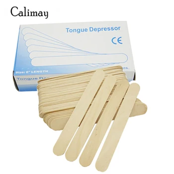 

100pcs/box Wooden Waxing Wax Spatula Tongue Depressor Disposable Bamboo Sticks