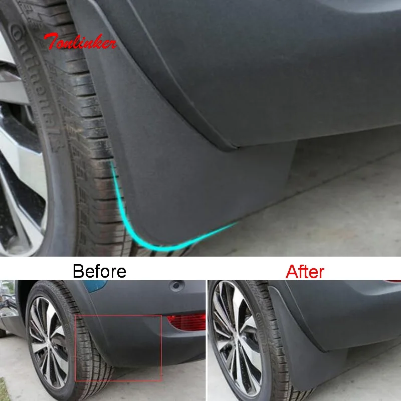 ##BUY Tonlinker Interior Car Wheel Mudguards Cover sticker for Citroen C3 Aircross 2017 19 Car Styling 4 PCS ABSPlastic Cover sticker