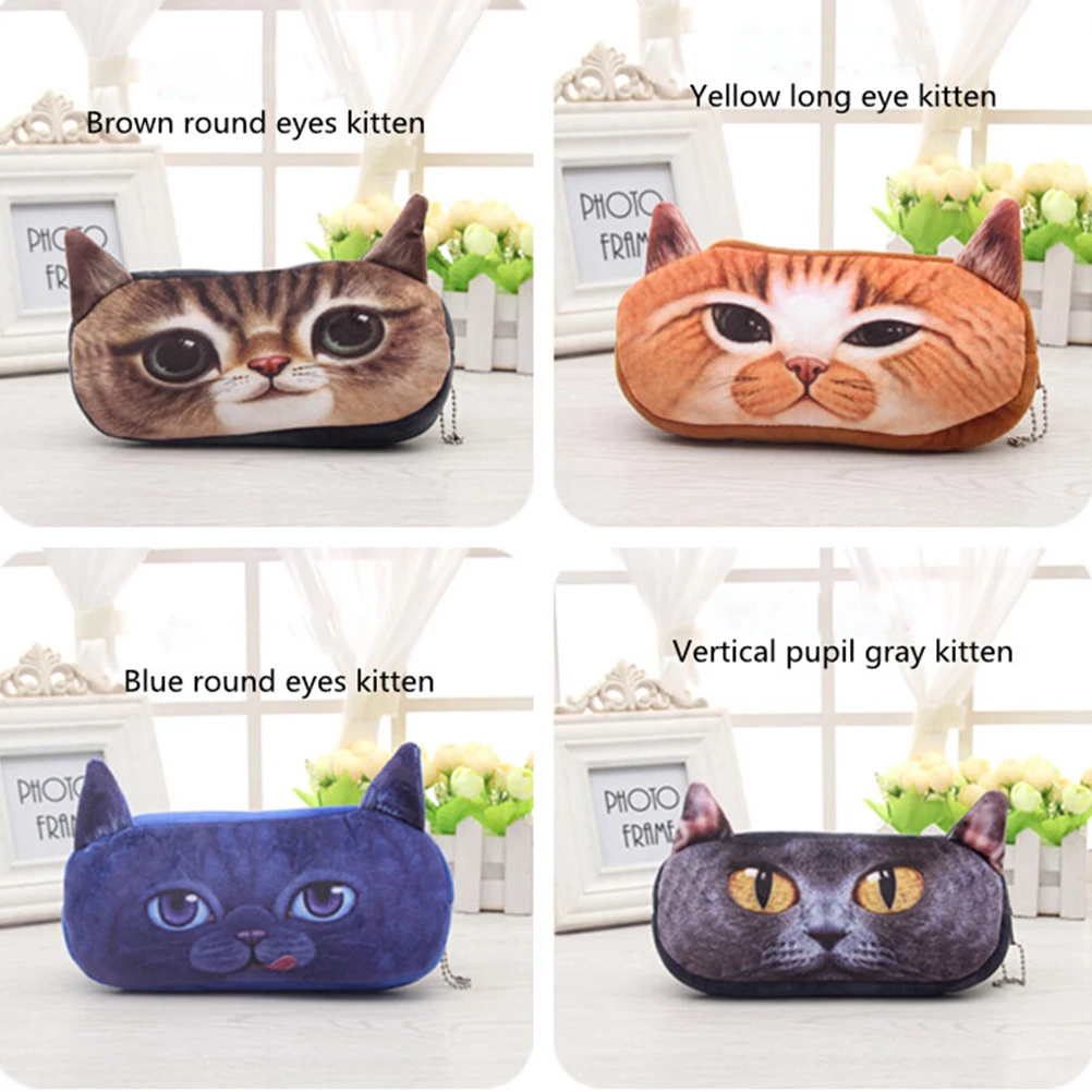 Pencil case cat pencilcase 3D lapices material escolar pen pouch bag