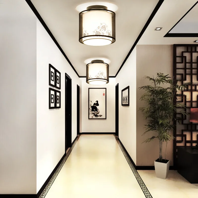 Хит, 17 типов, китайский стиль, светодиодный светильник, потолочный, E27, 110 В, 220 В, ткань, потолочный светильник для гостиной, прохода, балкона, крыльца, lampara techo