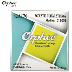 Оригинальный Orphee QA170 012-053 акустической Гитары строки 80/15 Бронзовый шестиугольная сплава вакуумная упаковка Гитары аксессуары части