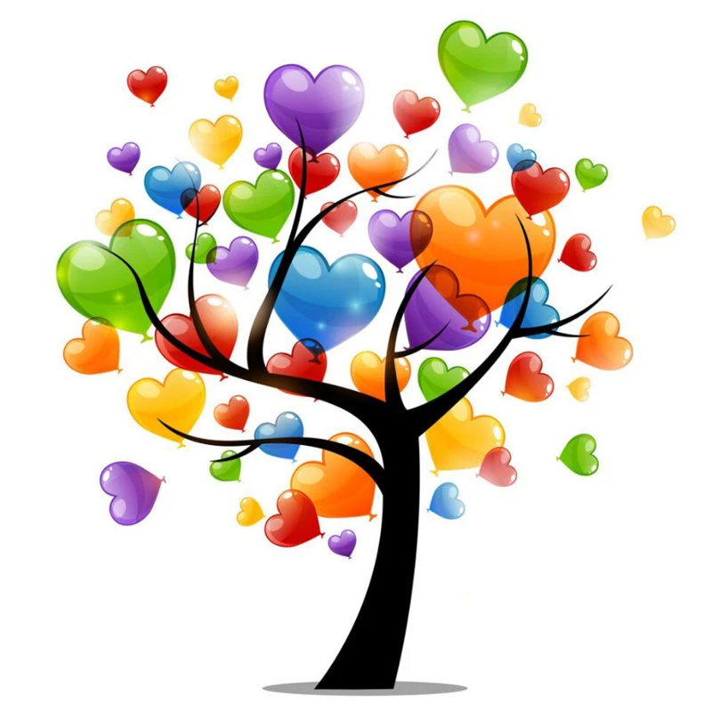 

Full Square/Round Diamond 5D DIY Diamond Painting Embroidery Cross-stitch Tree Of Hearts Rhinestone Mosaic Painting Crafts Decor
