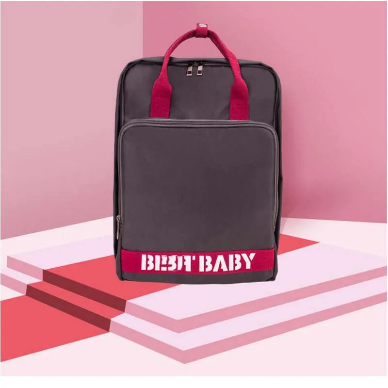

Carbon gray Mummy bag new fashion multi-function large capacity diaper bag portable waterproof pregnant women bag for baby care