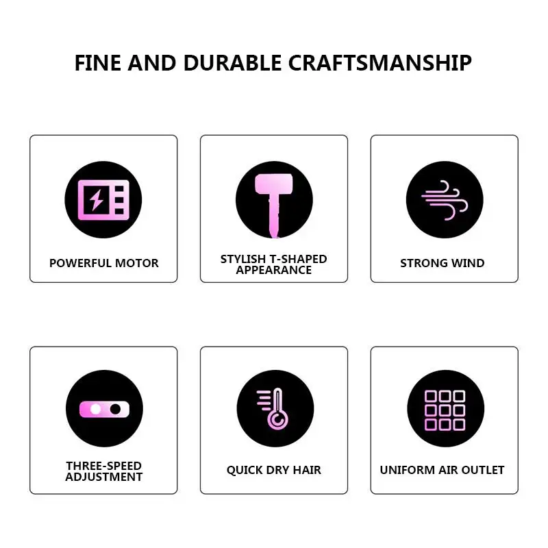 Профессиональный фен для волос, высокая мощность, инструменты для укладки, фен, горячий и холодный, различные штекеры, фен, 220-240 В, машина, молоток, Фен