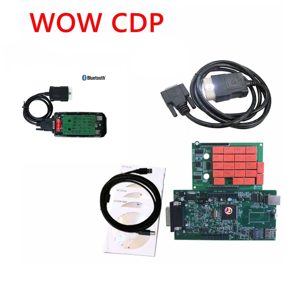 2018 WOW Cdp v5.008 R2/новейший 2016R0 с Bluetooth free keygen автомобильный грузовик диагностический