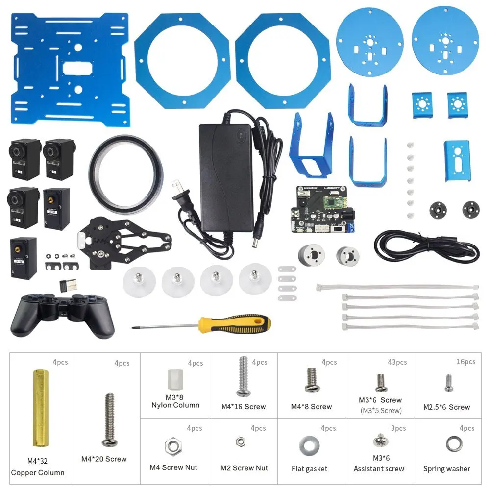 Industrial 6 DOF Robot Arduino Scratch Arm Serial Bus Micro Servo Infrared Remote Control RC Parts Robot Kit Industrial 6 DOF Robot Arduino Scratch Arm Serial Bus Micro Servo Infrared Remote Control RC Parts Robot Kit