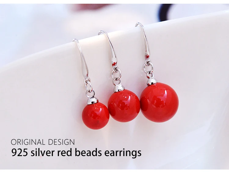 Silver hook pearl drop earrings 15