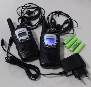 

T388 pair PMR 446mhz talkie walkies portable mobile radios comunicador w/ led flashlight direct buy china batteries charger