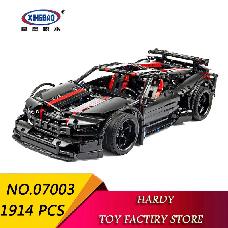 

Xingbao 07003 1914 PCS Technology Series Machinery Concept Sports Car Children Assemble Particle Toys Building Blocks