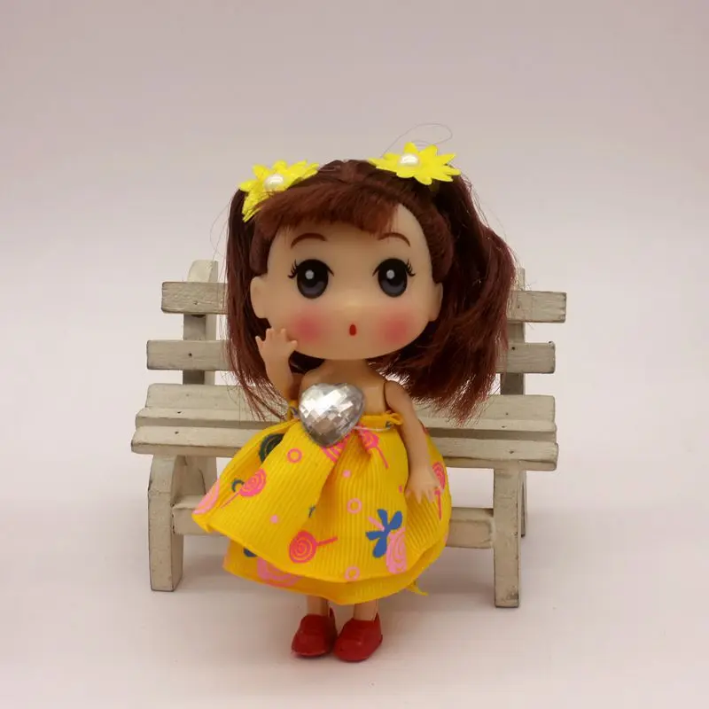 12 см черные волосы Принцесса невеста путающаяся кукла толстый ребенок брелок