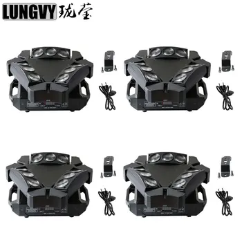 

Free Shipping 4pcs/lot Mini 9X3W RGB LED Spider Light DMX Spider Beam Light Stage Lighting 5 Degree Angle Digital Display