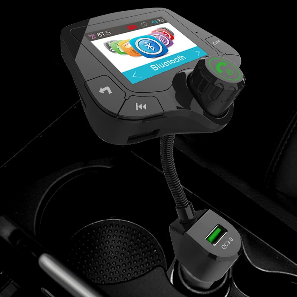 G24 HD цветной экран беспроводной автомобильный комплект Bluetooth MP3 плеер Hands-free вызов fm-передатчик автомобильный комплект поддержка QC 3,0 быстрое зарядное устройство