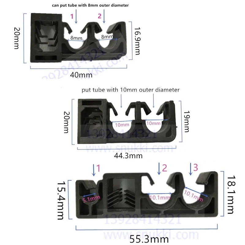 car Chassis card slot Fixed base Brake pipe Clip plastic black buckle carrier auto fastener 5PCS a lot