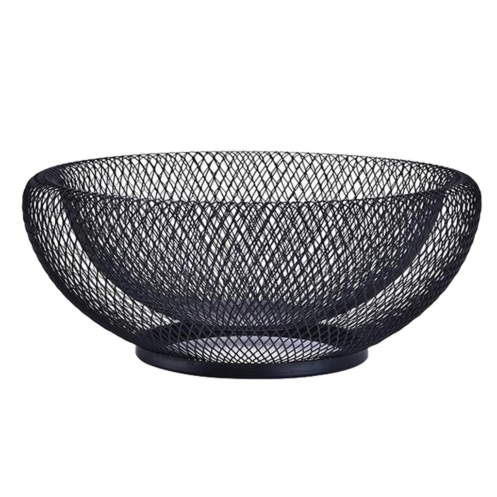 Nordic Double Wrought Iron Fruit Bowl Fruit Plate Dried Fruit Candy Storage Basket Home Decor