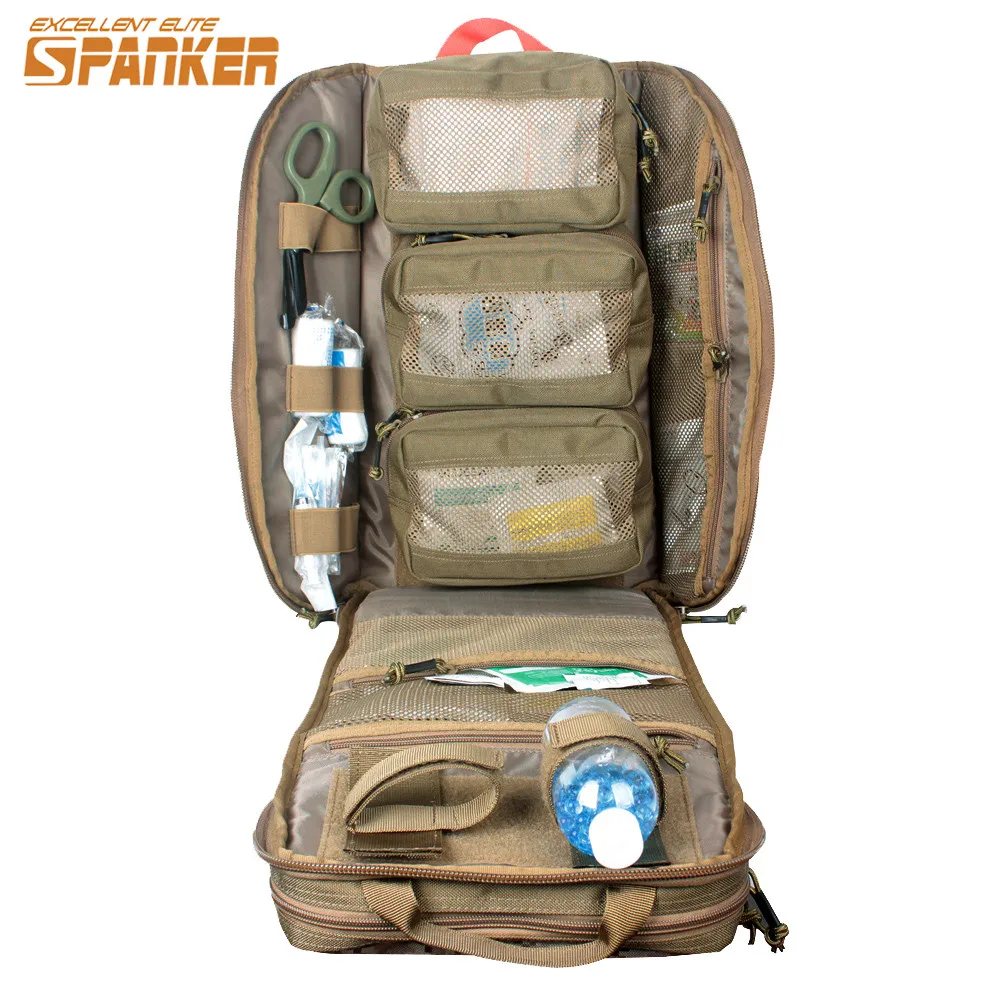 Airsoft MOLLE Military Medical Backpack 1050 Nylon Durable Emergency Bag Assault Combat Rucksack