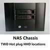 NAS Server Chassis Small  Storage hot-swap 2-bay ITX aluminum panel NVR Computer case ► Photo 1/5