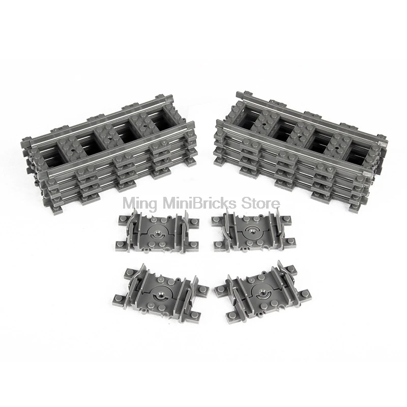 

Legoing City Creators Train Tracks Building Block Straight Universal Tracks Compatible With Legoe Blocks Toys for Children Gifts