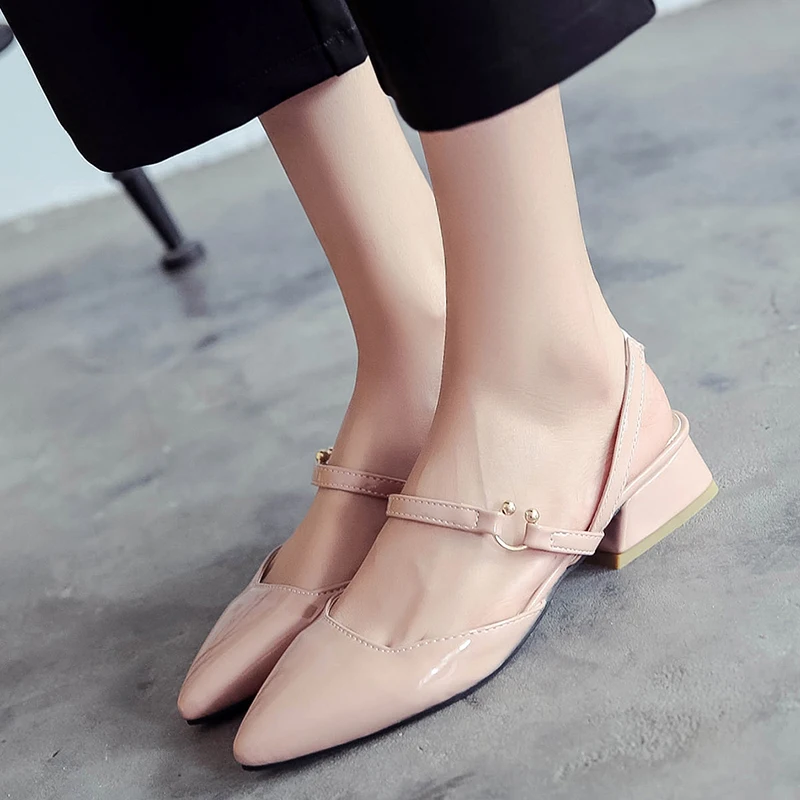 Г., новые женские сандалии с острым носком удобная летняя обувь для путешествий на толстом низком каблуке Модные женские повседневные сандалии, V147