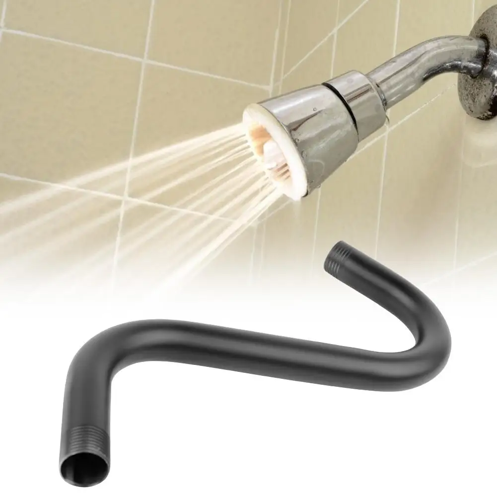 Нержавеющая сталь s-образный 6 дюймов душ руку с фланцем высокой дуге Ванная комната Душевая система душ Arm