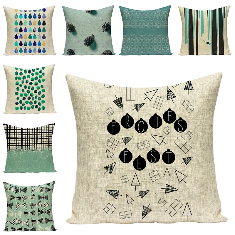 

Plaid Cushion Cover Geometric Print Decorative Pillow Case Art Car Seat Accessories Sofa Throw Pillow Case Home Decor 45x45cm
