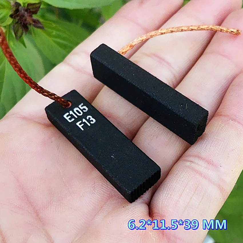 

1 pair carbon brushes Vacuum cleaner carbon brush 6.2 * 11.5 * 39 MM motor carbon brush D374 hard material accessories