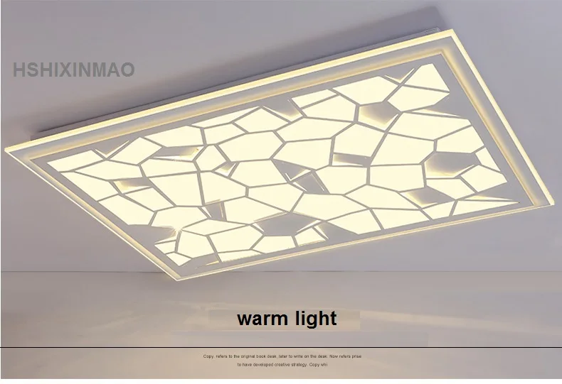 Светильник для гостиной, прямоугольный современный простой потолочный светильник, модный светодиодный светильник для спальни, креативный индивидуальный потолочный светильник