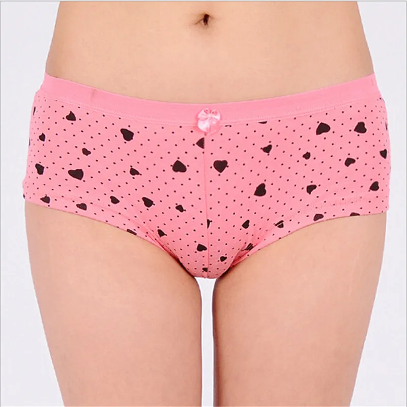 86525 Hot Sale 2016 Underwear Women Heart Print Women Panties Cute Sexy