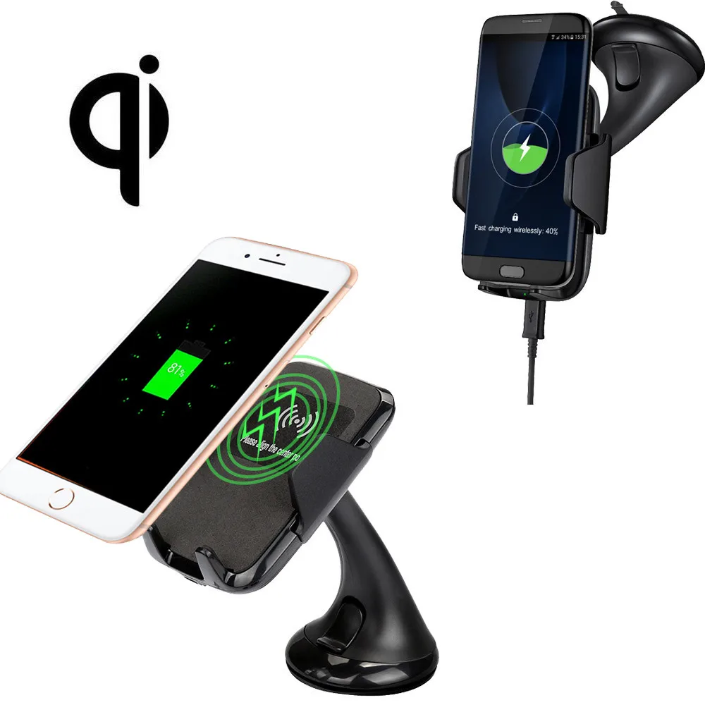 Del Car Mount Wireless Charger Vehicle Dock Charging Stand Dock for