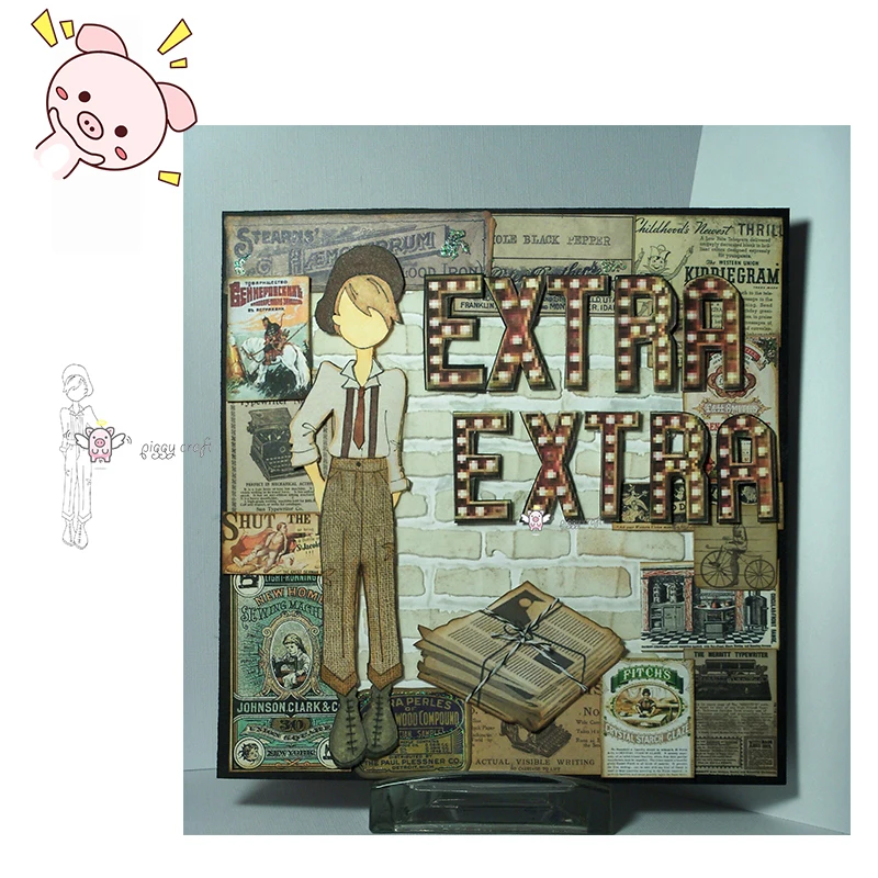 

PP New Tooling hat boy Metal Dies Scrapbooking Metal Cutting Dies Craft Stamps die Cut Embossing Card Make Stencil Frame